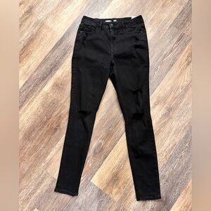 Old Navy Rockstar Super Skinny High Rise Women's Black Distressed Jeans Size 4